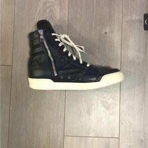 Balmain Leather High Top Sneakers Sz 13